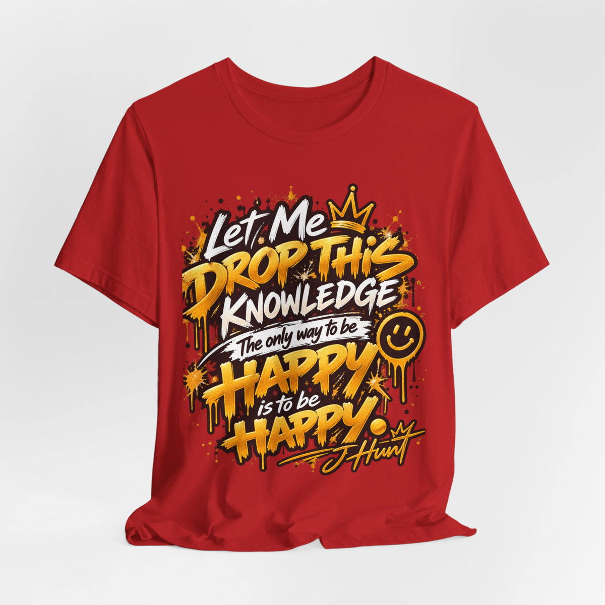 J Hunt | HAPPY Graffiti Signature Tee