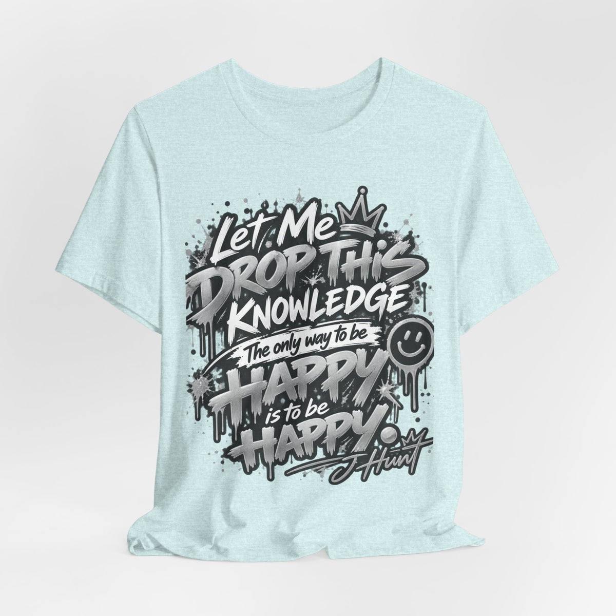 J Hunt | HAPPY Graffiti Signature Tee Silver Edition