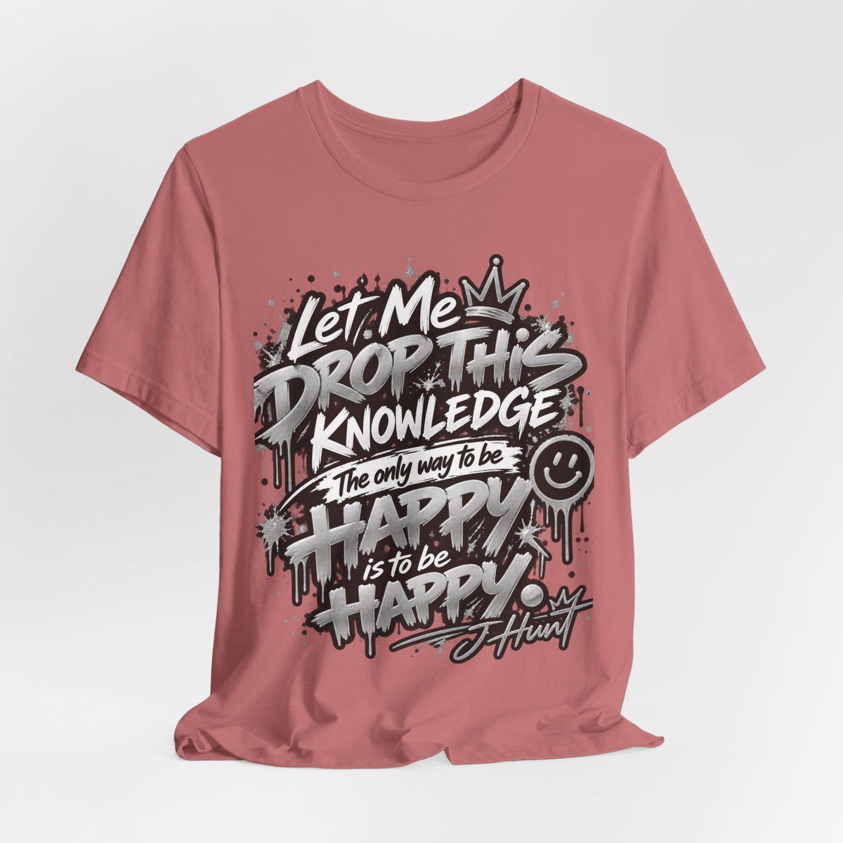 J Hunt | HAPPY Graffiti Signature Tee Silver Edition
