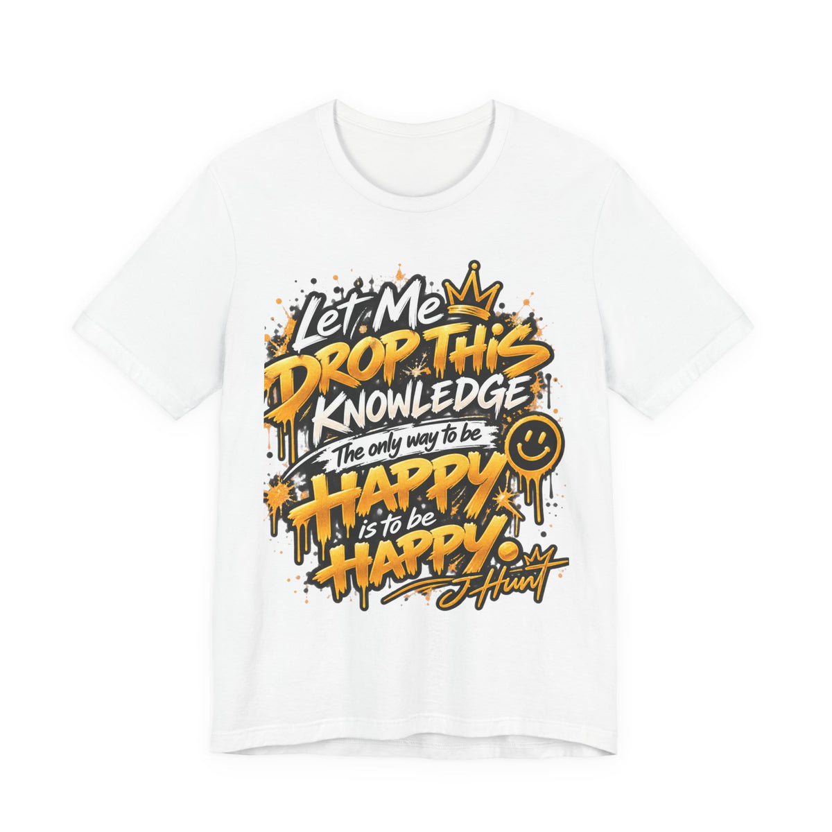 J Hunt | HAPPY Graffiti Signature Tee