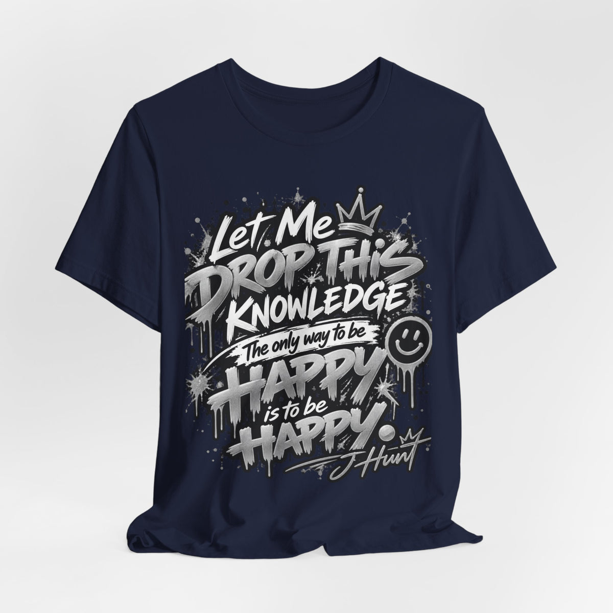J Hunt | HAPPY Graffiti Signature Tee Silver Edition