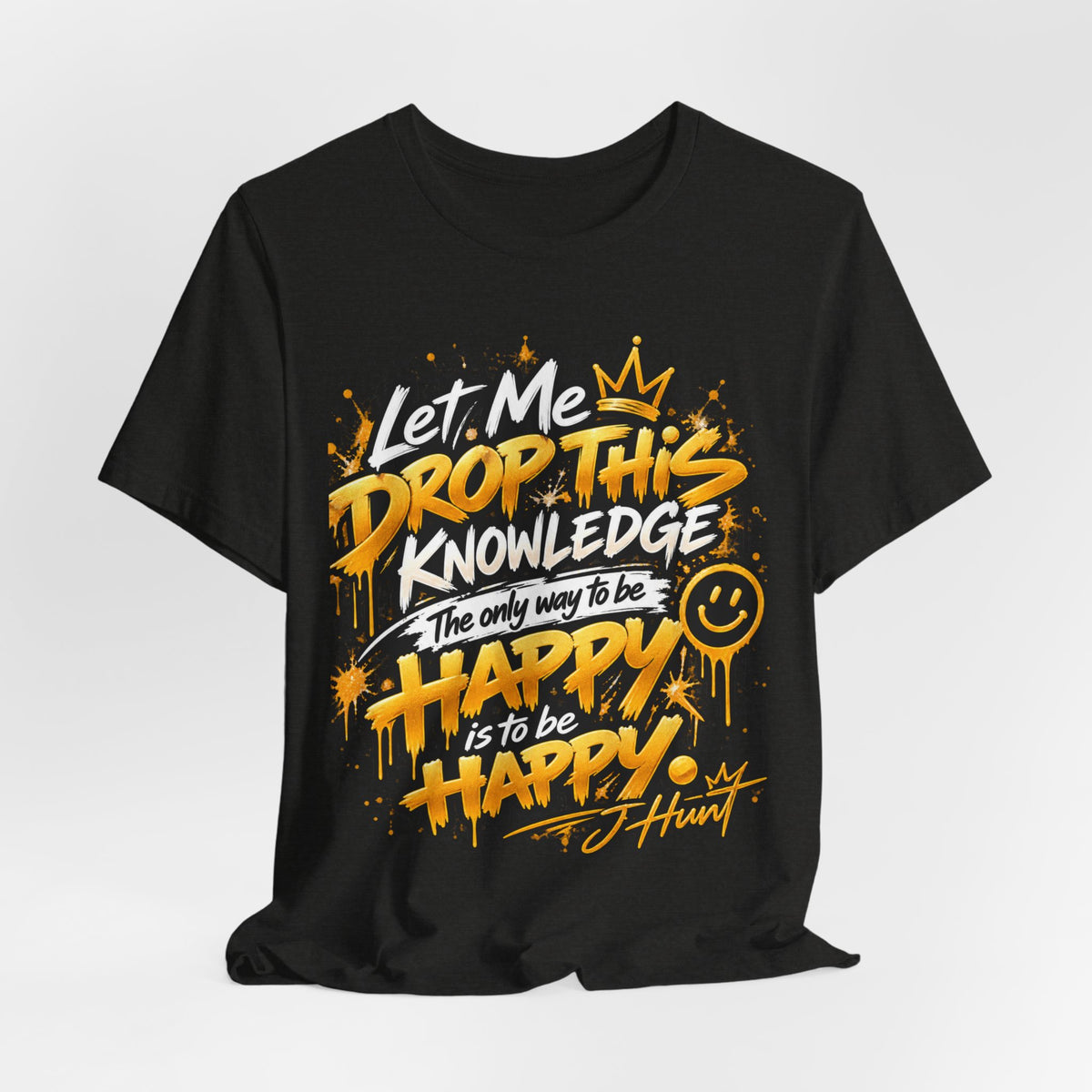 J Hunt | HAPPY Graffiti Signature Tee