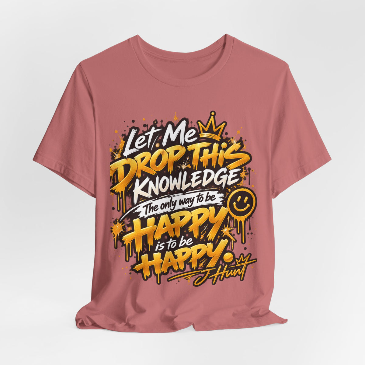 J Hunt | HAPPY Graffiti Signature Tee