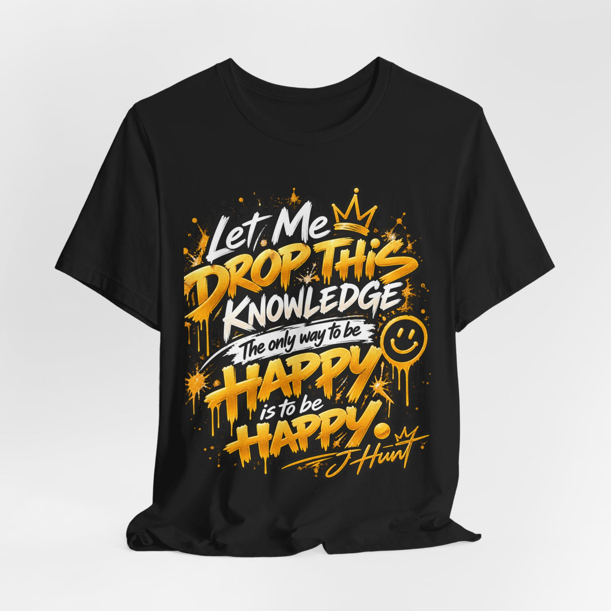 J Hunt | HAPPY Graffiti Signature Tee
