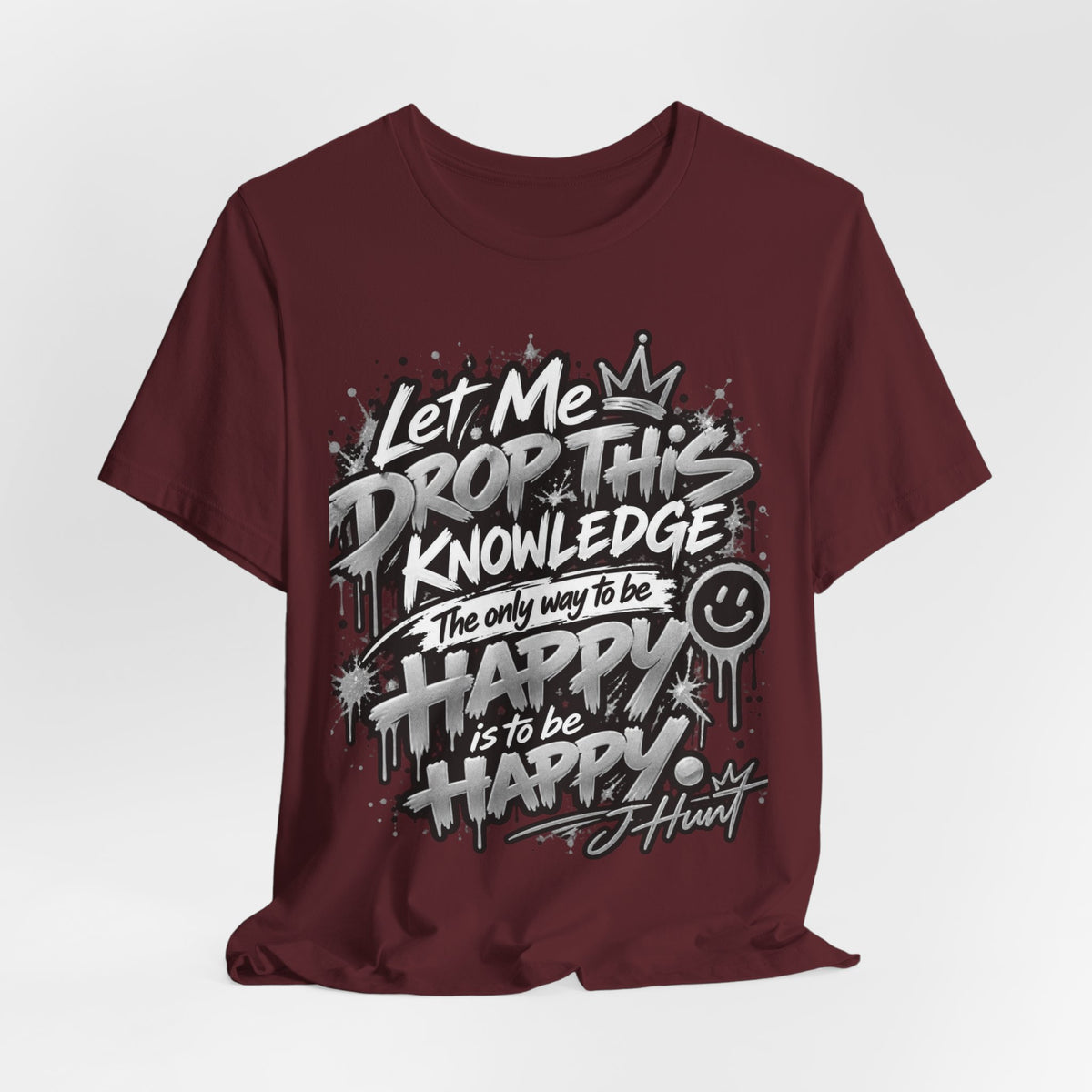 J Hunt | HAPPY Graffiti Signature Tee Silver Edition
