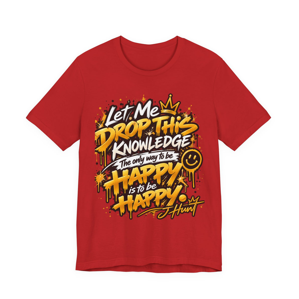 J Hunt | HAPPY Graffiti Signature Tee