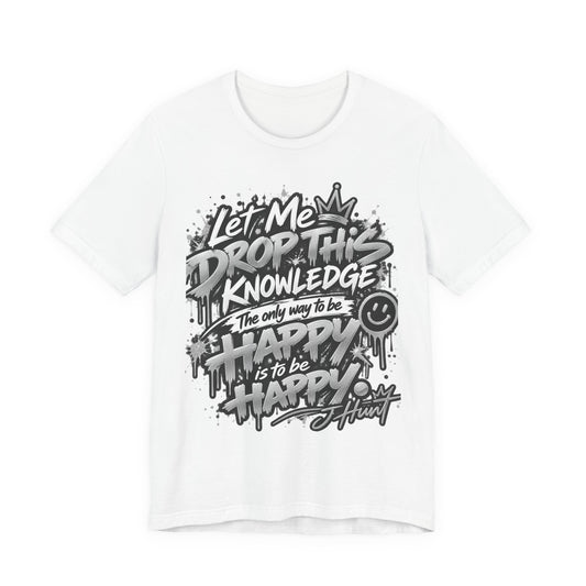 J Hunt | HAPPY Graffiti Signature Tee Silver Edition
