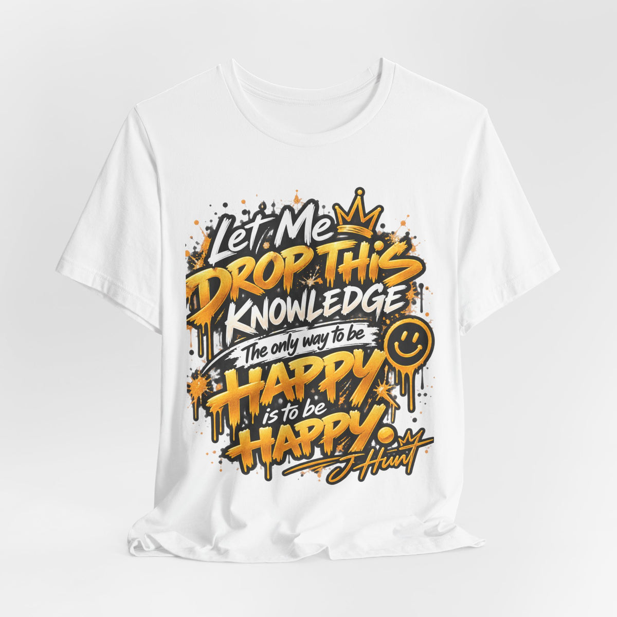 J Hunt | HAPPY Graffiti Signature Tee