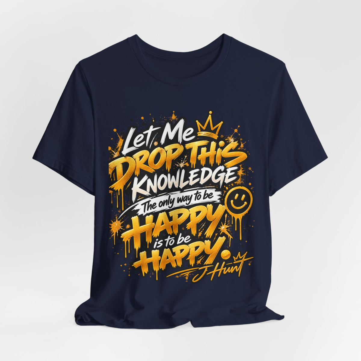 J Hunt | HAPPY Graffiti Signature Tee