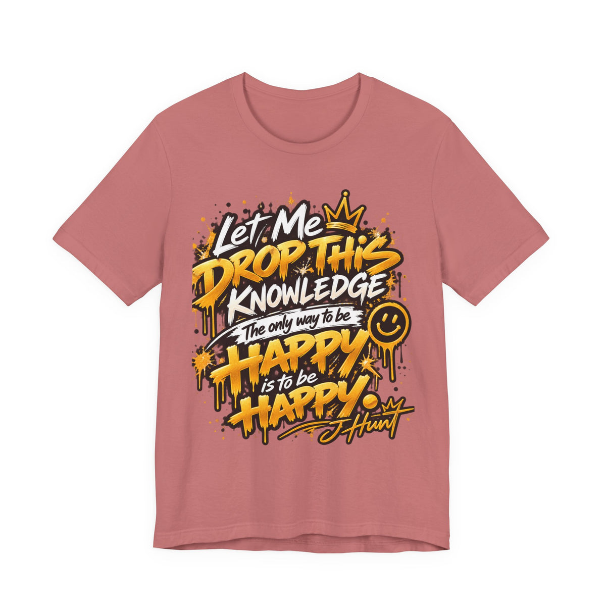 J Hunt | HAPPY Graffiti Signature Tee