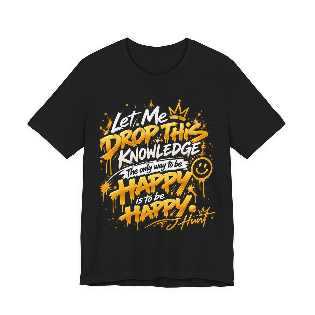 J Hunt | HAPPY Graffiti Signature Tee